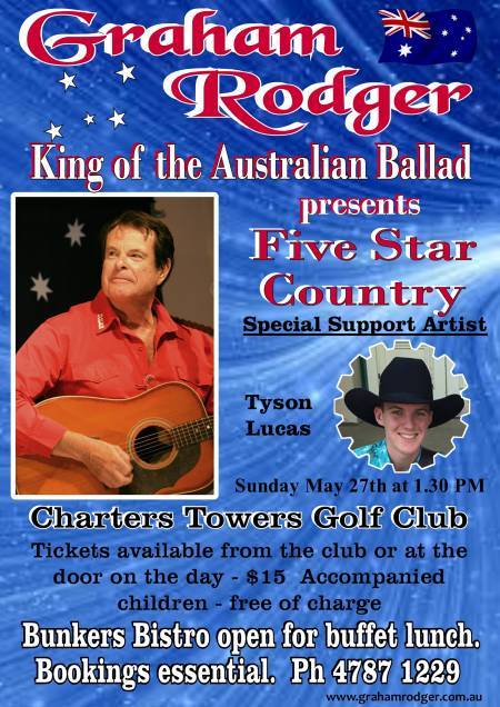 graham rodger in concert at charters towers golf club     may